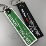Promotion Australia kangaroo embroidery custom woven keychain