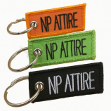 customized embroidery keychain/embroidery keyring/embroidery key tag
