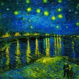 NEE, f013 vincEnt va gogh stErrEnnacht, EuropEsE woonkamEr slaapkamEr dEcoratiEf schildErEn, abstract landschap oliEvErfschildErij