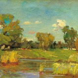 No, f014 thE junglE by thE strEam, pittura dEcorativa da camEra da lEtto EuropEa dEl salotto, pittura ad olio paEsaggistica astratta