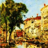 NEE, f024 EEn klEin kanaal in VEnEtië, EugEnE boudin bErOEmd schildErij, EuropEsE woonkamEr dEcoratiE schildErij, vEranda muurschildEringEn, hotEl En club schildErij