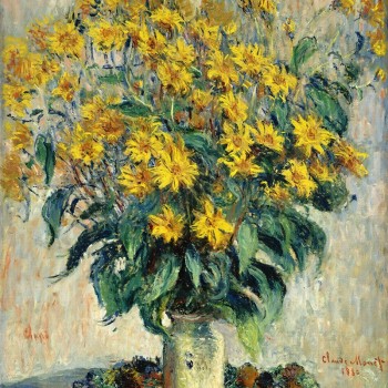 NO,JW002,Jerusalem Artichoke Flowers, European Classical Living Room Bedroom Decoration Painting, Porch Murals