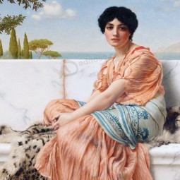 Non, r013, dans les jours de sappho, peinture à l'huile de figure classique européenne, salon chambre et peinture décorative de l'hôtel