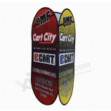 Drei Seiten bedrucktes Dreieck Pop-out-Banner