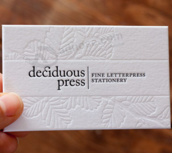 Cotton paper business cards with custom logo