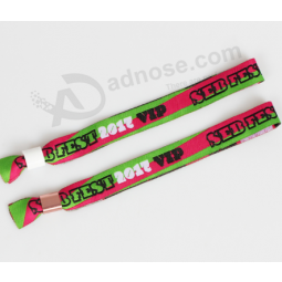 Custom polyester woven fabric wristbands for sport