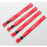 One time use festival woven wristband with bead closure