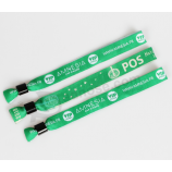 Biologisch abbaubares gewebtes Armband mit Kunststoffclip