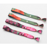 15毫米 wide party fabric elastic wristband with locks