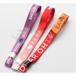 Fabrik benutzerdefinierte Design Logo Polyester Armband für Festival