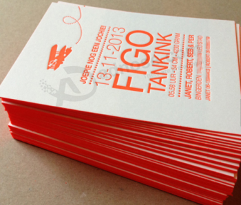 Thick cotton paper letterpress business card printing