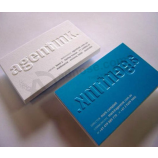 Meilleure vente de gaufrage logo entreprise carte rectangulaire