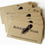Impression de cartes de visite de papier kraft de bonne qualité