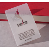 Cartes de visite transparentes en plastique/Cartes de visite/Nom de cartes