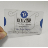 Carte de visite d'affaires en plastique pvc design de mode