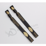 Hot sale single use plastic lock woven wrist band