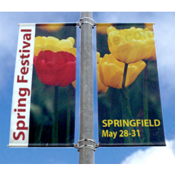 Roadside advertising custom logo pole banners printing