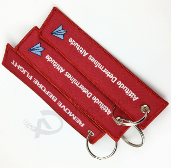 Embroidery flight crew luggage tags keyring wholesale