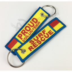 Embroidered Keychain Tags Woven Luggage Tags Custom