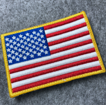 USA flag patch custom embroidery flag patch