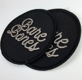 Best selling woven logo patches embroidered iron on fabric