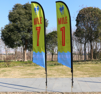 Low MOQ Feather Signs Custom Feather Flags with high quality and any size