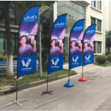 Double Side Printing Feather Flags Custom with Base with high quality and any size