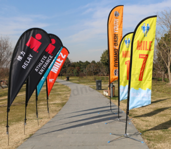Cheap Custom Beach Flag swooper flag factory with any size