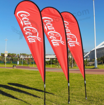 Full Color Printing Advertising Tear Drop Flags with high quality and any size