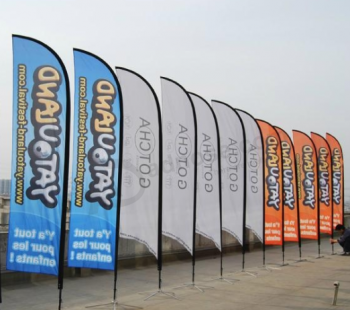 Cheap Custom Polyester Swooper Advertising Flags with high quality and any size