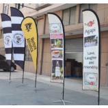 Banderas de plumas impresas banderas de swooper personalizadas al por mayor