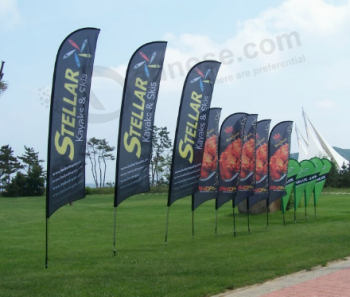 Wholesale Polyester Feather Swooper Flag with Stand and high quality