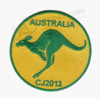 Fer personnalisé de kangourou de l'Australie sur le patch de souvenir de broderie