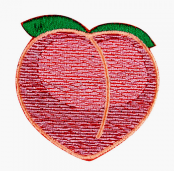 Twill fabric iron on fruit patches custom embroidery patch