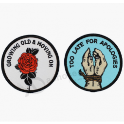 Hot Sale twill patch custom self-adhesive embroidery patch