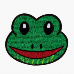 Frosch Form Kleidung Stickerei Patch Eisen auf Twill Patch