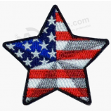OEM star shape embroidered custom patches