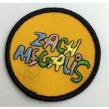 Stick-on embroidery patch custom woven round patch