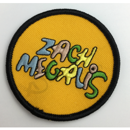 Stick-on embroidery patch custom woven round patch