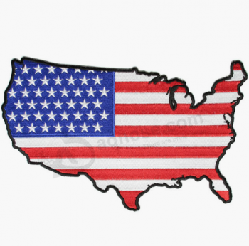 アメリカの地図のパッチのカスタム刺繍のお土産の旗のパッチ