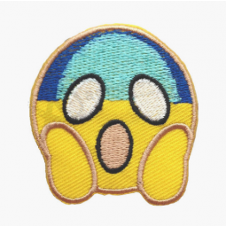 OEM emoji patches sew on embroidered garment patch