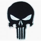 New design sew on custom embroidery skull patch
