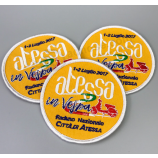 Custom round adhesive clothing patches manufacturer