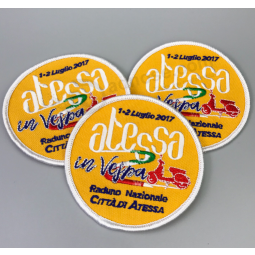 Custom round adhesive clothing patches manufacturer