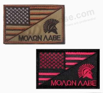カスタム刺繍されたアメリカの旗バッジは、旗バッジを織った