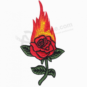 Decorative clothes/ bag/ shoes iron-on woven rose patches