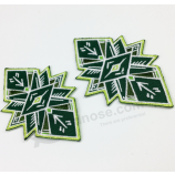 Factory supply fabric self adhesive badge for bags