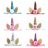 Eenhoorn hoorn hoofdband met elastische touw net party hoofdband