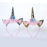 Unicornio cuerno diadema sombrero unicornio para accesorios de fotos de fiesta de tema de unicornio