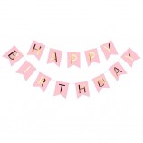 Feliz aniversário carta papel guirlanda bunting banner birthday party decoration